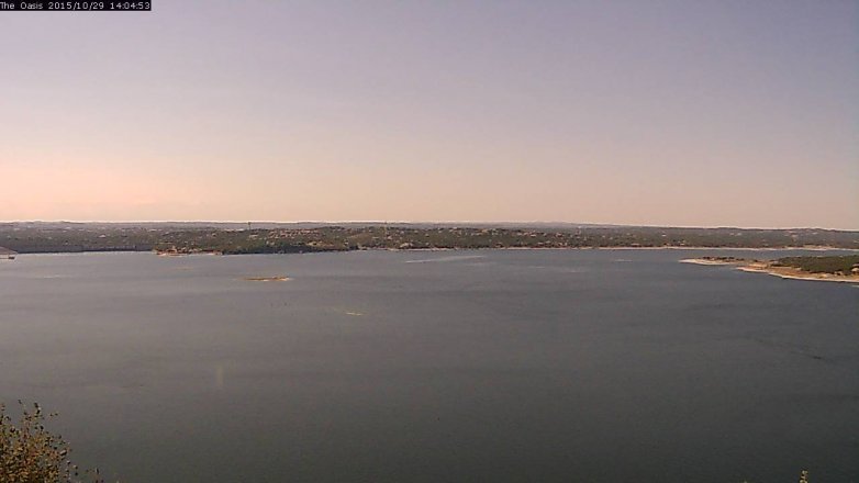 Lake Travis webcam, October 29, 2015 1:10 PM CT