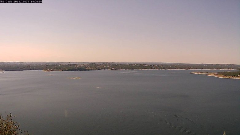 Lake Travis webcam, October 29, 2015 1:15 PM CT