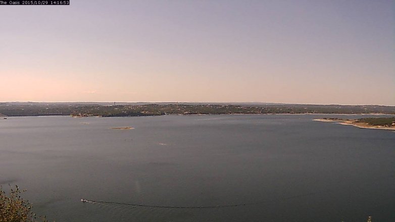 Lake Travis webcam, October 29, 2015 1:20 PM CT
