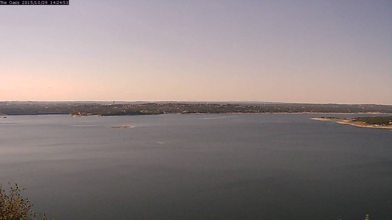 Lake Travis webcam, October 29, 2015 1:30 PM CT