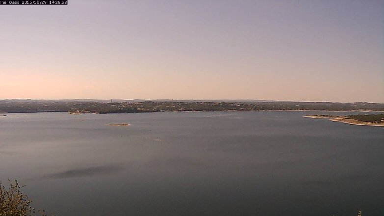 Lake Travis webcam, October 29, 2015 1:35 PM CT
