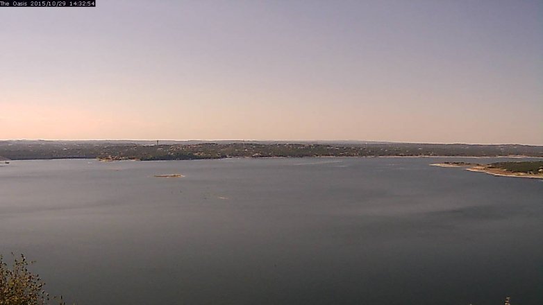 Lake Travis webcam, October 29, 2015 1:40 PM CT