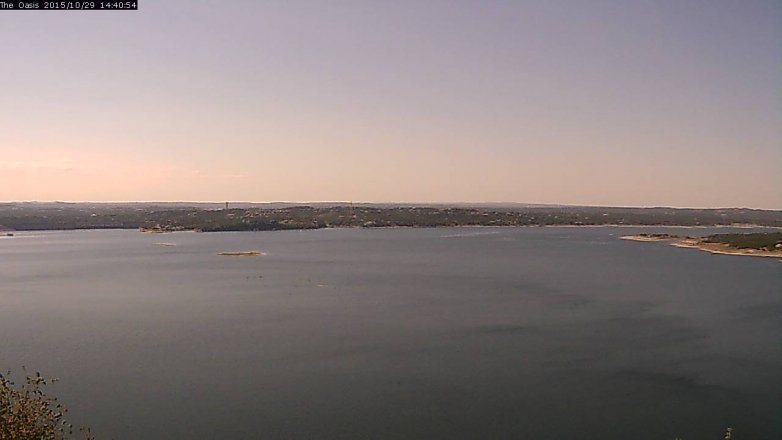 Lake Travis webcam, October 29, 2015 1:45 PM CT
