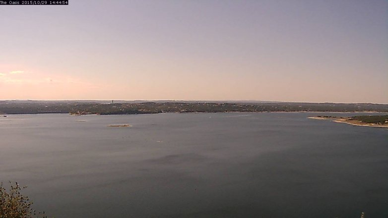 Lake Travis webcam, October 29, 2015 1:50 PM CT