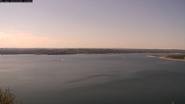 Lake Travis webcam, October 29, 2015 1:55 PM CT