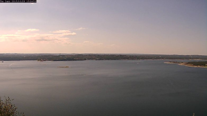 Lake Travis webcam, October 29, 2015 2:10 PM CT