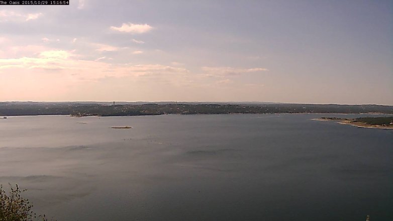 Lake Travis webcam, October 29, 2015 2:25 PM CT