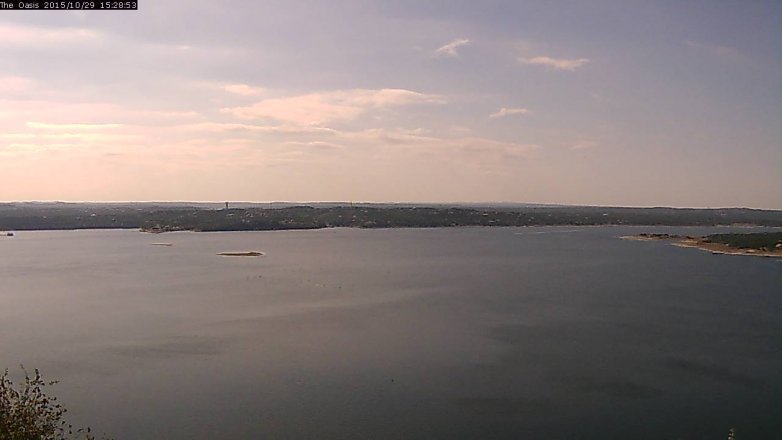 Lake Travis webcam, October 29, 2015 2:35 PM CT