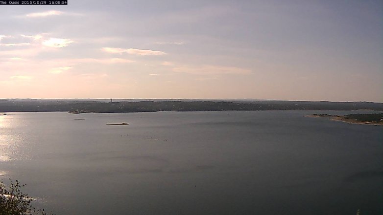Lake Travis webcam, October 29, 2015 3:15 PM CT