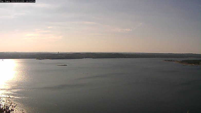Lake Travis webcam, October 29, 2015 3:40 PM CT