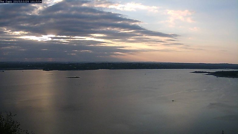 Lake Travis webcam, October 29, 2015 5:20 PM CT