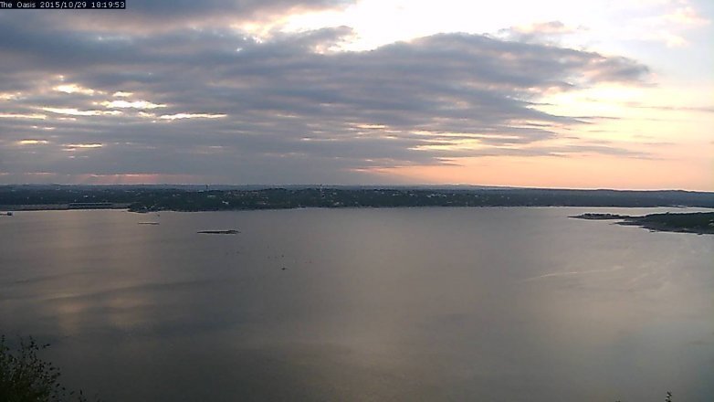 Lake Travis webcam, October 29, 2015 5:25 PM CT