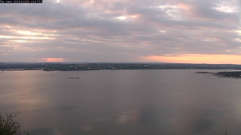 Lake Travis webcam, October 29, 2015 5:35 PM CT