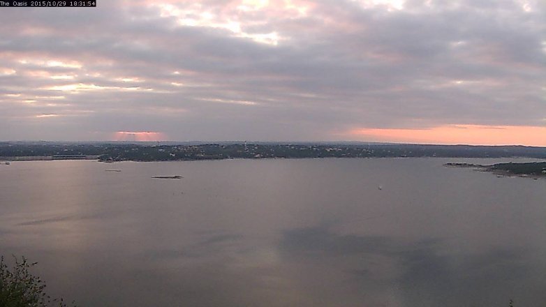 Lake Travis webcam, October 29, 2015 5:40 PM CT