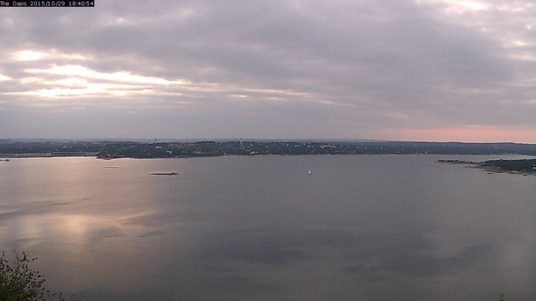 Lake Travis webcam, October 29, 2015 5:45 PM CT