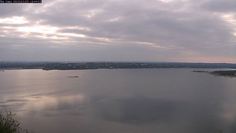 Lake Travis webcam, October 29, 2015 5:50 PM CT