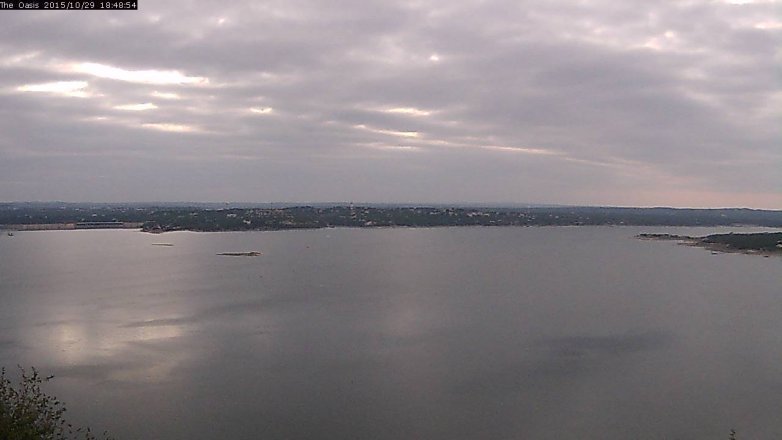 Lake Travis webcam, October 29, 2015 5:55 PM CT