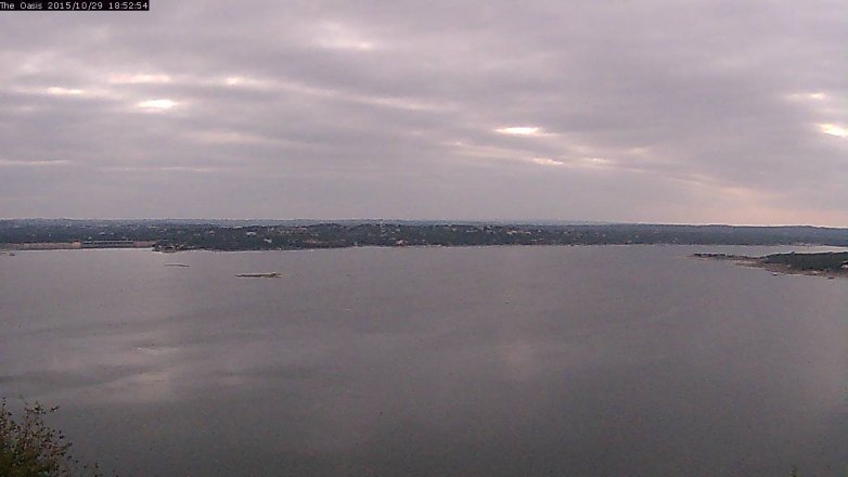 Lake Travis webcam, October 29, 2015 6:00 PM CT