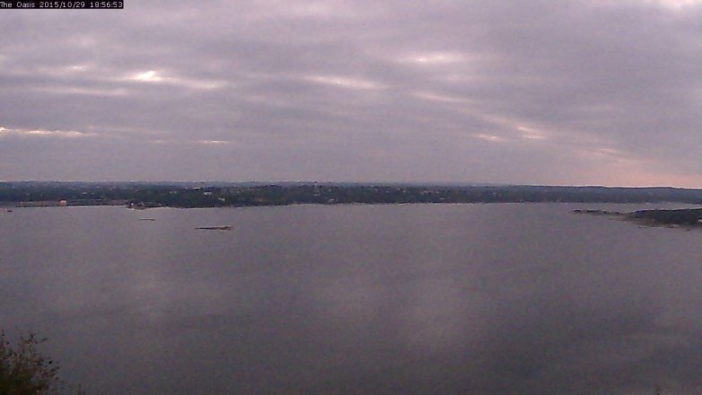 Lake Travis webcam, October 29, 2015 6:05 PM CT