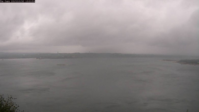 Lake Travis webcam, October 30, 2015 9:10 AM CT