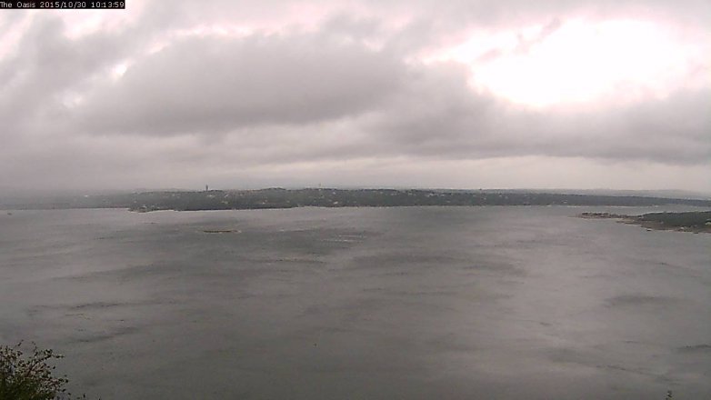 Lake Travis webcam, October 30, 2015 9:20 AM CT