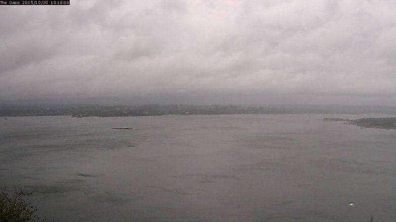 Lake Travis webcam, October 30, 2015 9:25 AM CT