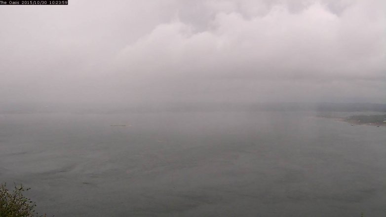 Lake Travis webcam, October 30, 2015 9:30 AM CT