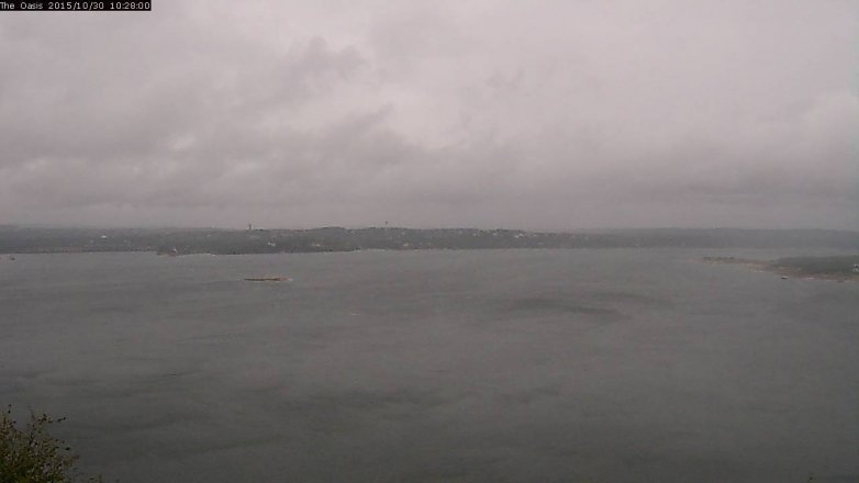 Lake Travis webcam, October 30, 2015 9:35 AM CT