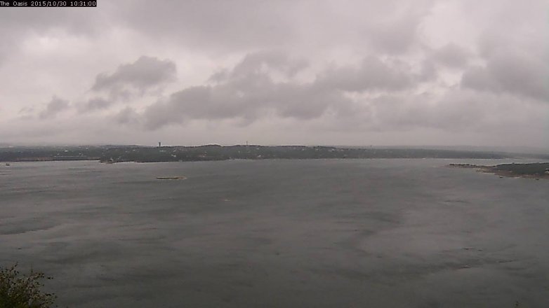 Lake Travis webcam, October 30, 2015 9:40 AM CT
