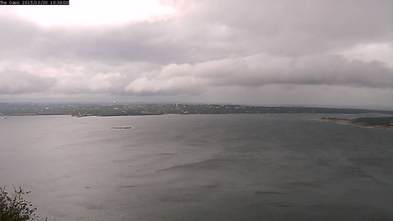 Lake Travis webcam, October 30, 2015 9:45 AM CT
