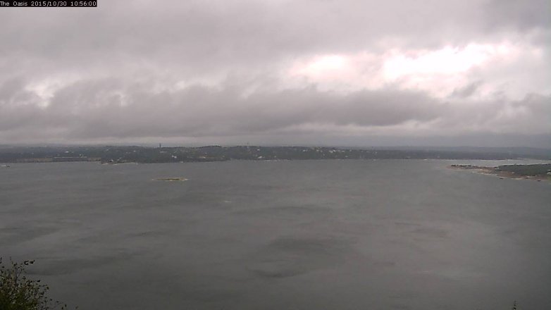 Lake Travis webcam, October 30, 2015 10:05 AM CT