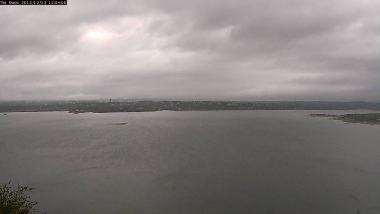 Lake Travis webcam, October 30, 2015 11:10 AM CT