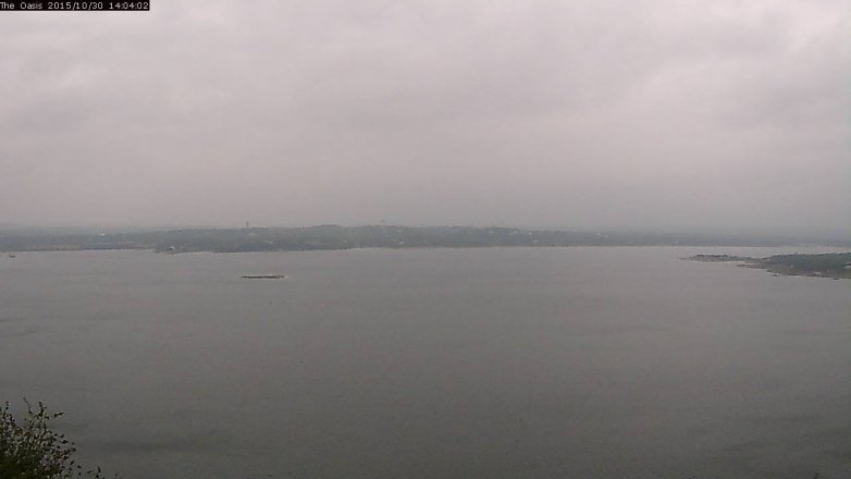 Lake Travis webcam, October 30, 2015 1:10 PM CT