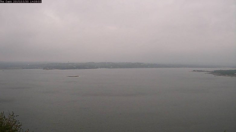 Lake Travis webcam, October 30, 2015 1:15 PM CT