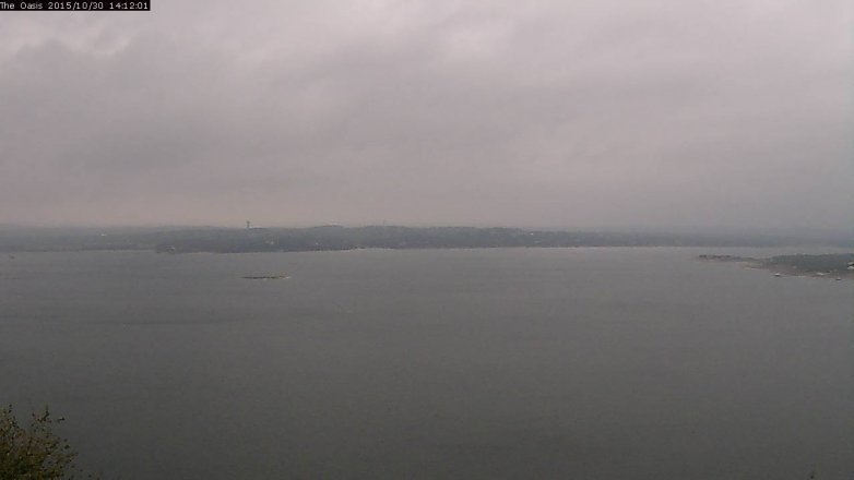 Lake Travis webcam, October 30, 2015 1:20 PM CT