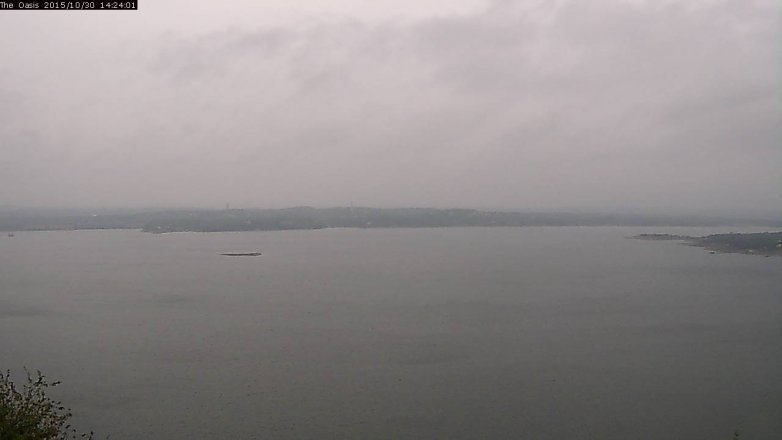 Lake Travis webcam, October 30, 2015 1:30 PM CT