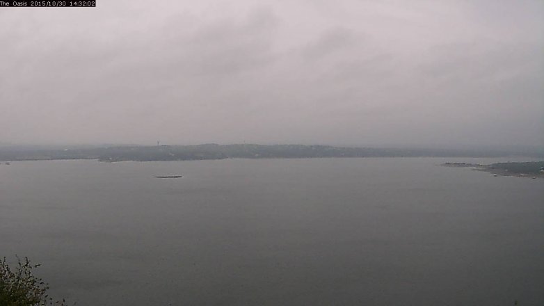 Lake Travis webcam, October 30, 2015 1:40 PM CT