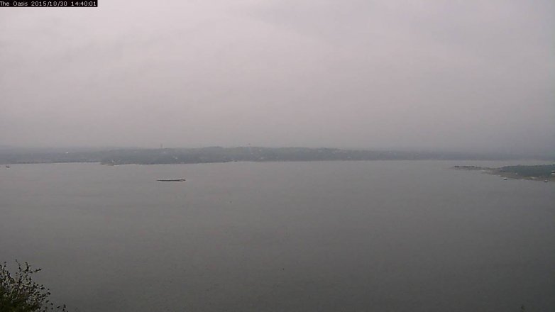 Lake Travis webcam, October 30, 2015 1:45 PM CT