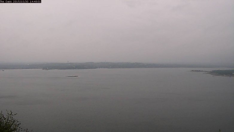 Lake Travis webcam, October 30, 2015 1:55 PM CT