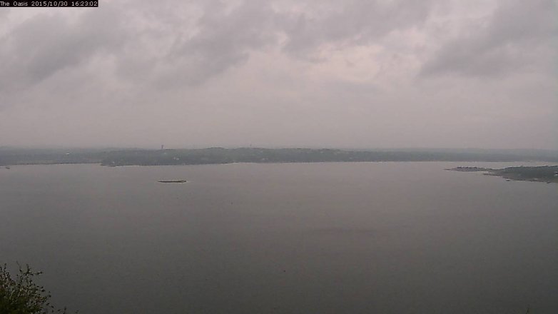 Lake Travis webcam, October 30, 2015 3:30 PM CT