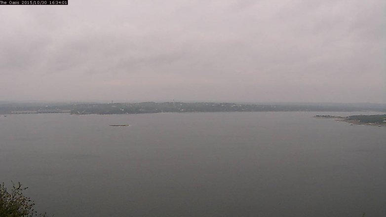 Lake Travis webcam, October 30, 2015 3:40 PM CT