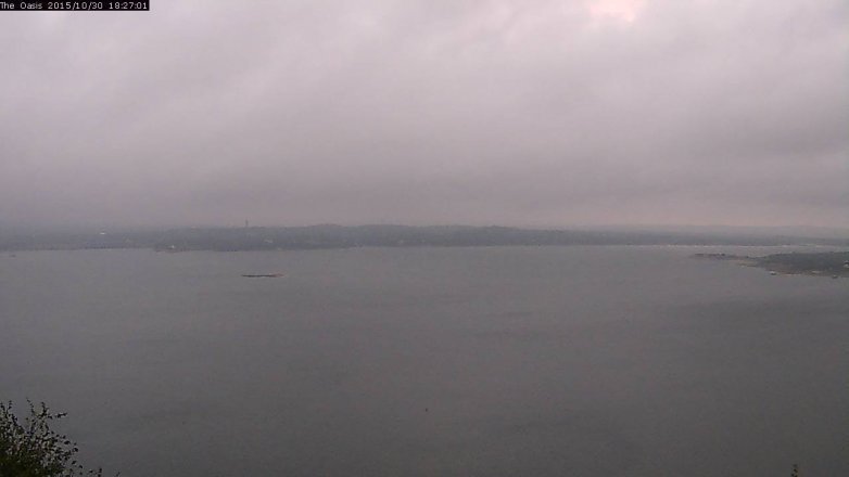 Lake Travis webcam, October 30, 2015 5:35 PM CT