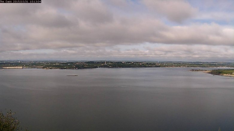 Lake Travis webcam, October 31, 2015 9:20 AM CT
