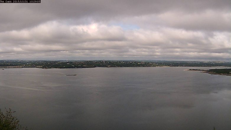 Lake Travis webcam, October 31, 2015 9:35 AM CT