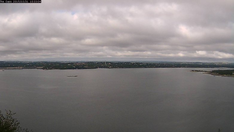 Lake Travis webcam, October 31, 2015 9:40 AM CT