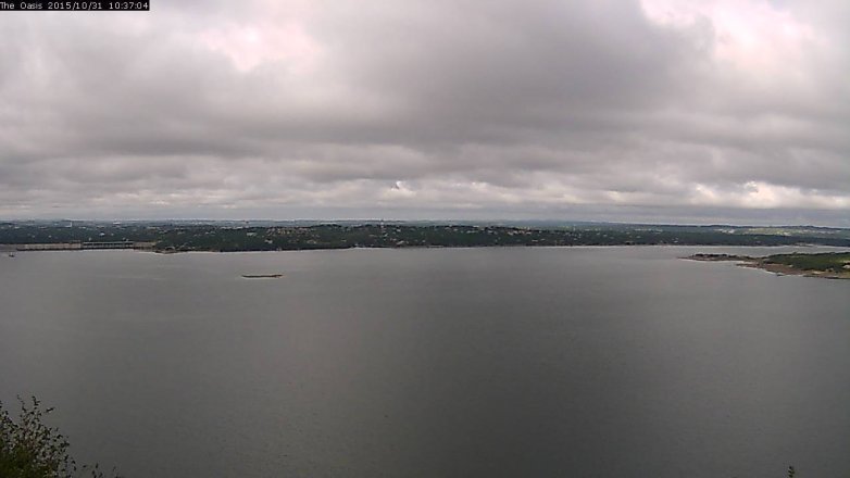 Lake Travis webcam, October 31, 2015 9:45 AM CT