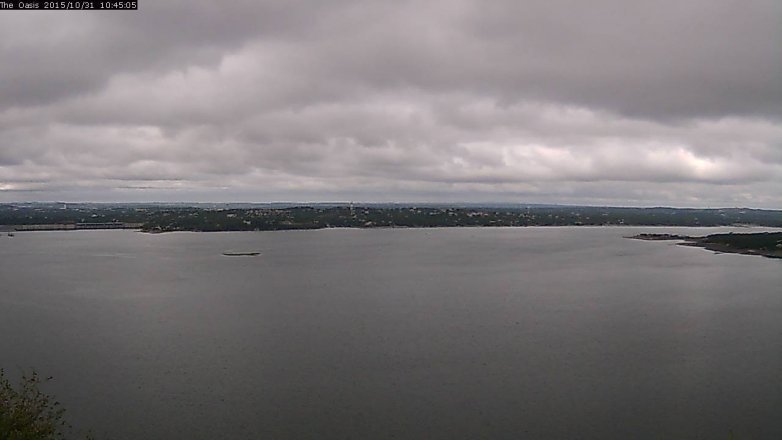 Lake Travis webcam, October 31, 2015 9:50 AM CT