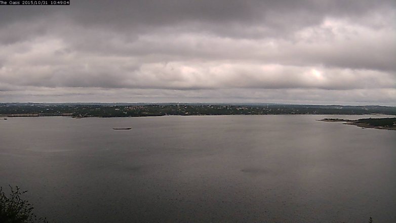 Lake Travis webcam, October 31, 2015 9:55 AM CT