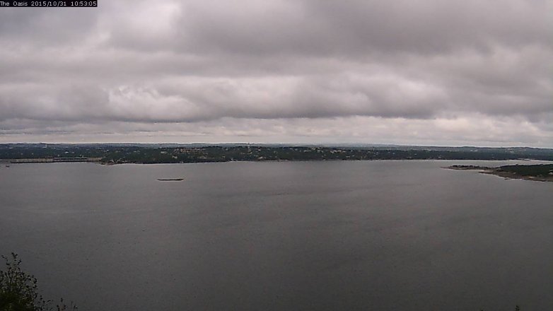 Lake Travis webcam, October 31, 2015 10:00 AM CT