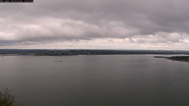 Lake Travis webcam, October 31, 2015 10:05 AM CT